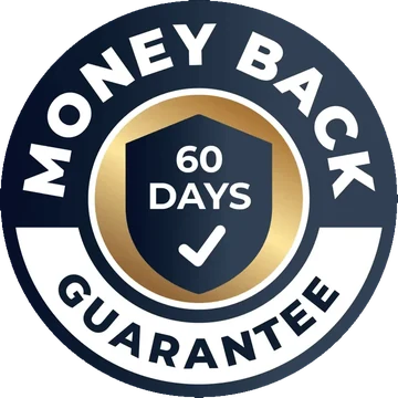 60-day money-back guarantee seal